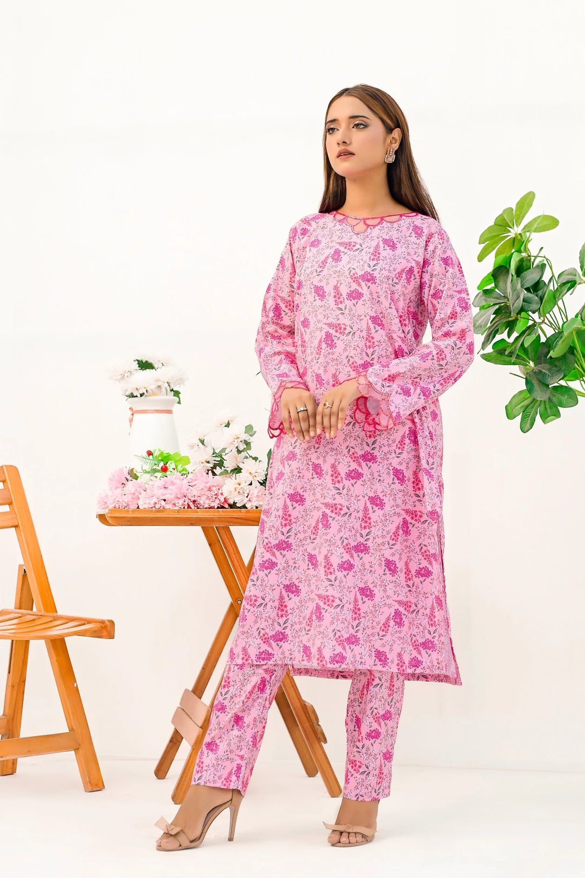 Flora Pink - Lawn Printed 2 Piece