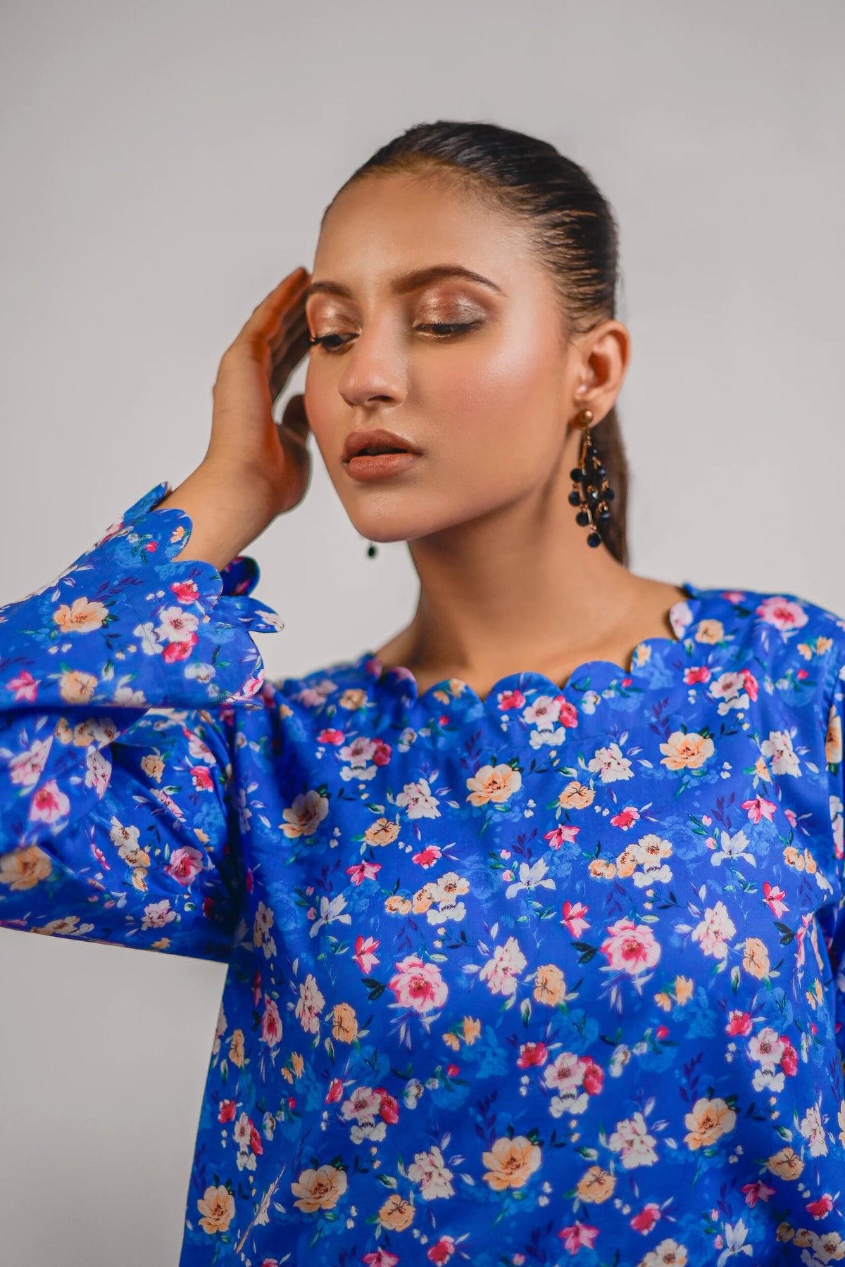 Flora Blue - Lawn Printed 2 Piece