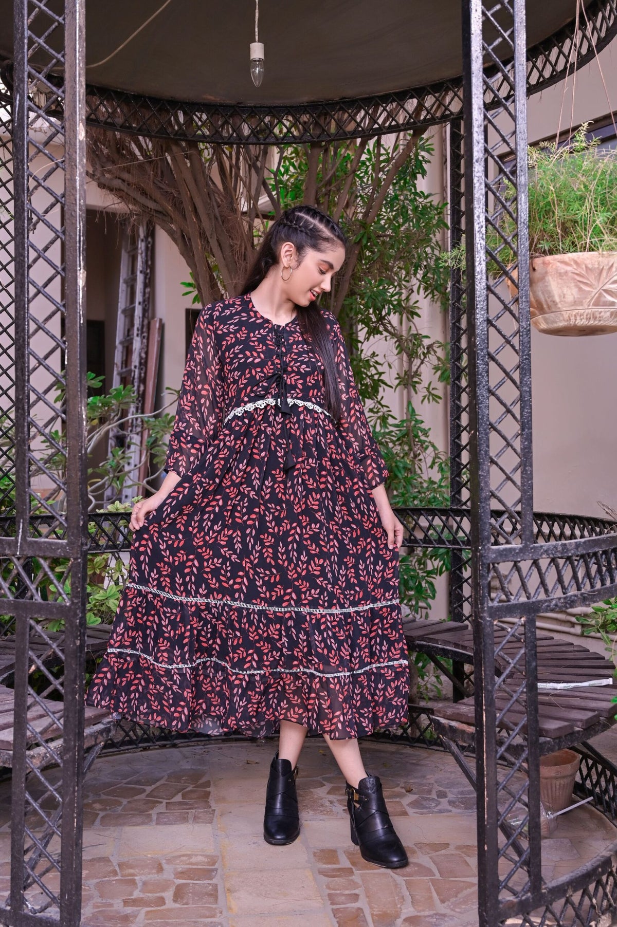 Casual Maxi Dress For Girls # 10207
