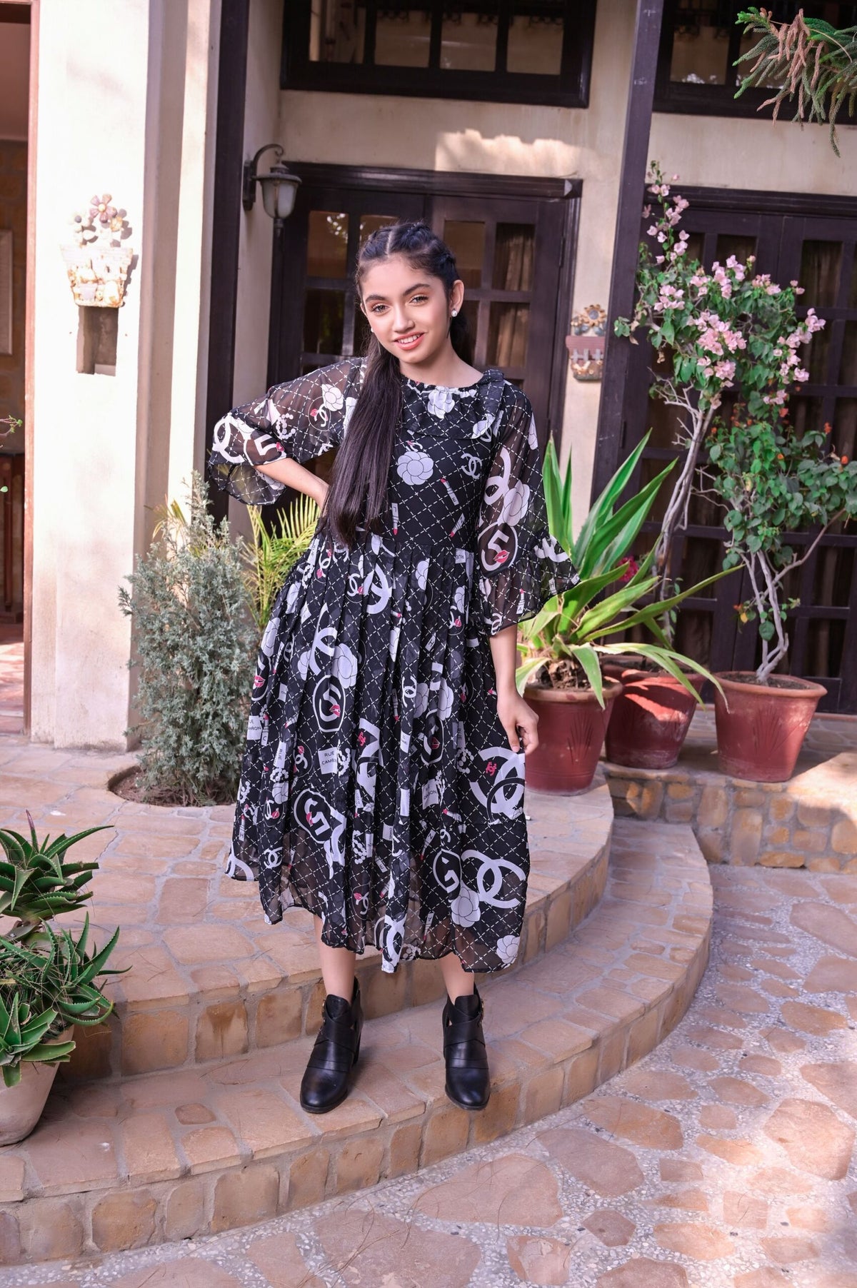 Casual Maxi Dress For Girls # 10206