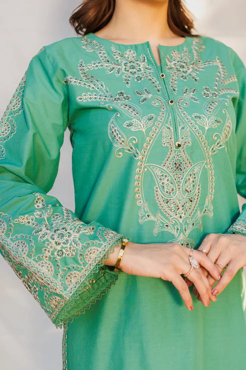 Claire- Luxury Embroidered 2 Piece Lawn Dress