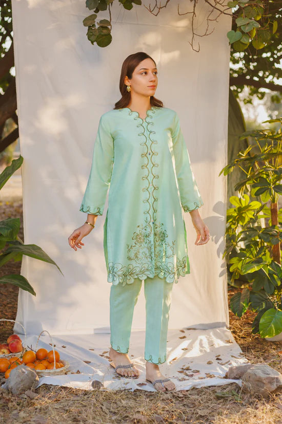 Aura- Luxury Embroidered 2 Piece Lawn Dress