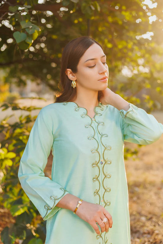 Aura- Luxury Embroidered 2 Piece Lawn Dress