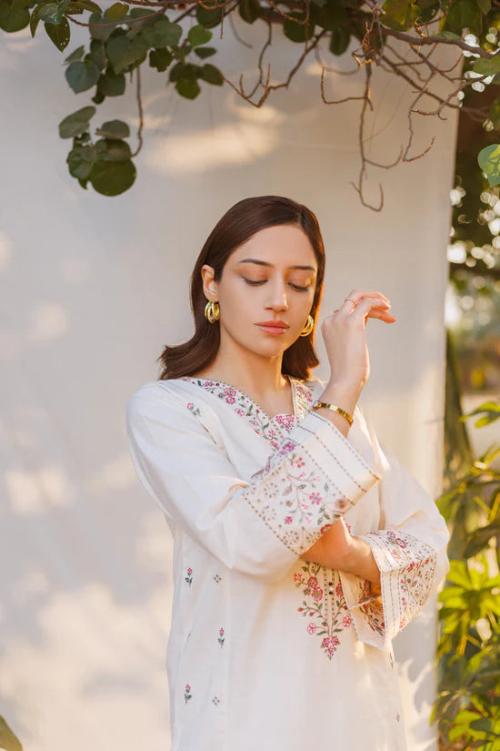 Fiora- Luxury Embroidered 2 Piece Lawn Dress