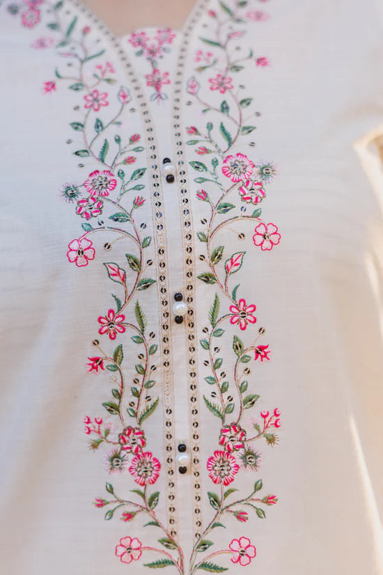 Fiora- Luxury Embroidered 2 Piece Lawn Dress