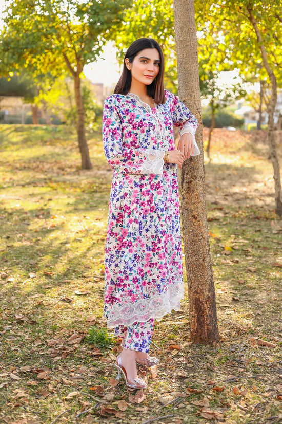 Blossom - Embroidered 2 Piece Stitched Lawn Dress