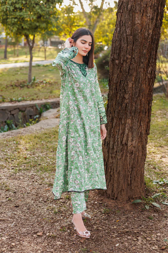 Jasmine - Frock Embroidered 2 Piece Stitched Lawn Dress