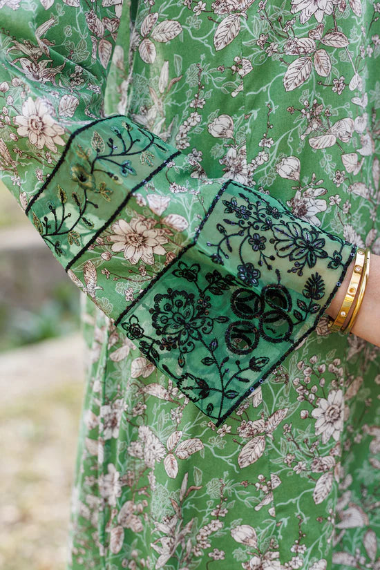 Jasmine - Frock Embroidered 2 Piece Stitched Lawn Dress