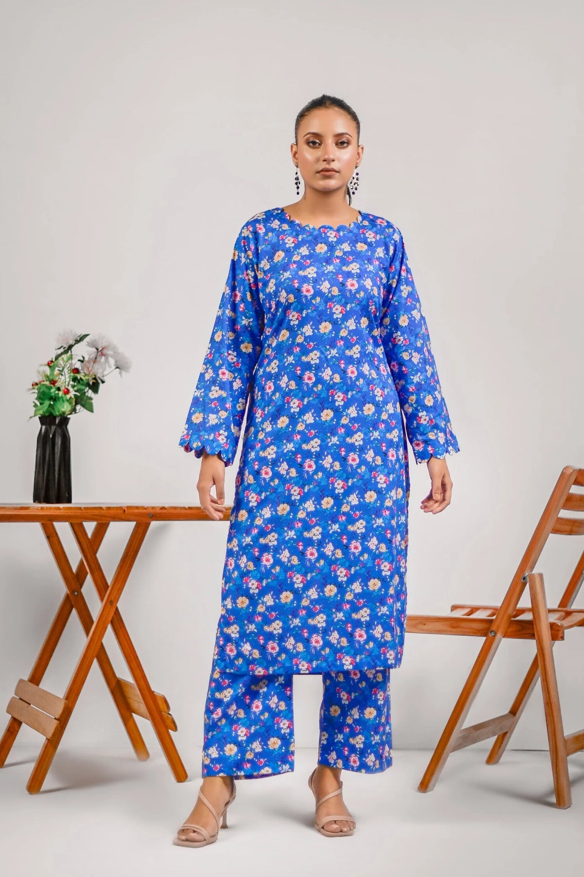 Flora Blue - Lawn Printed 2 Piece