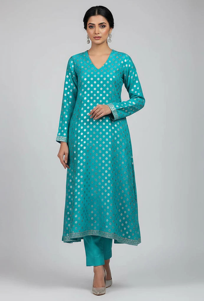 2 Piece Jacquard Lawn Suit Unstitched