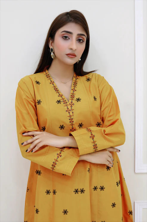 WARISHA 2 Piece Embroidered Lawn Frock