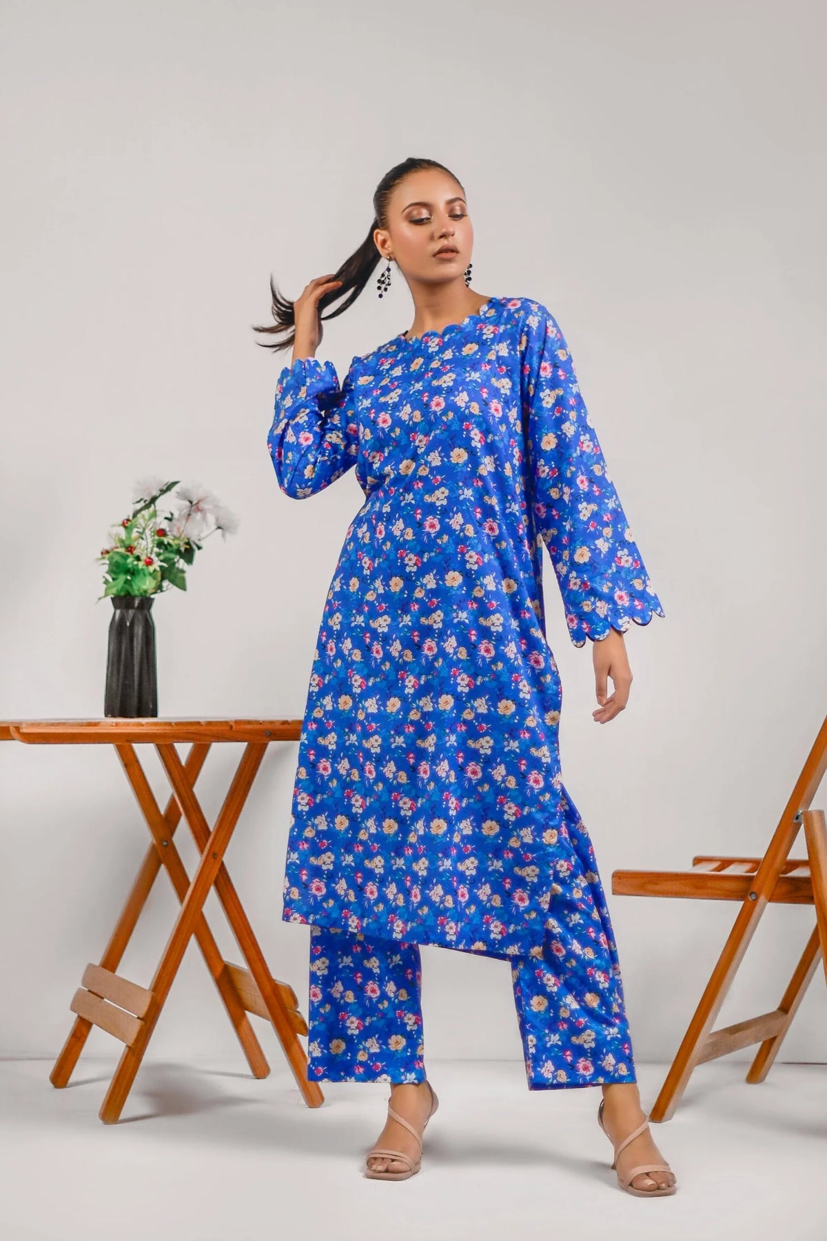 Flora Blue - Lawn Printed 2 Piece