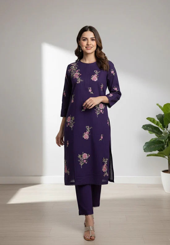 Ayra - Embroidered 2-Piece Khaddar Dress