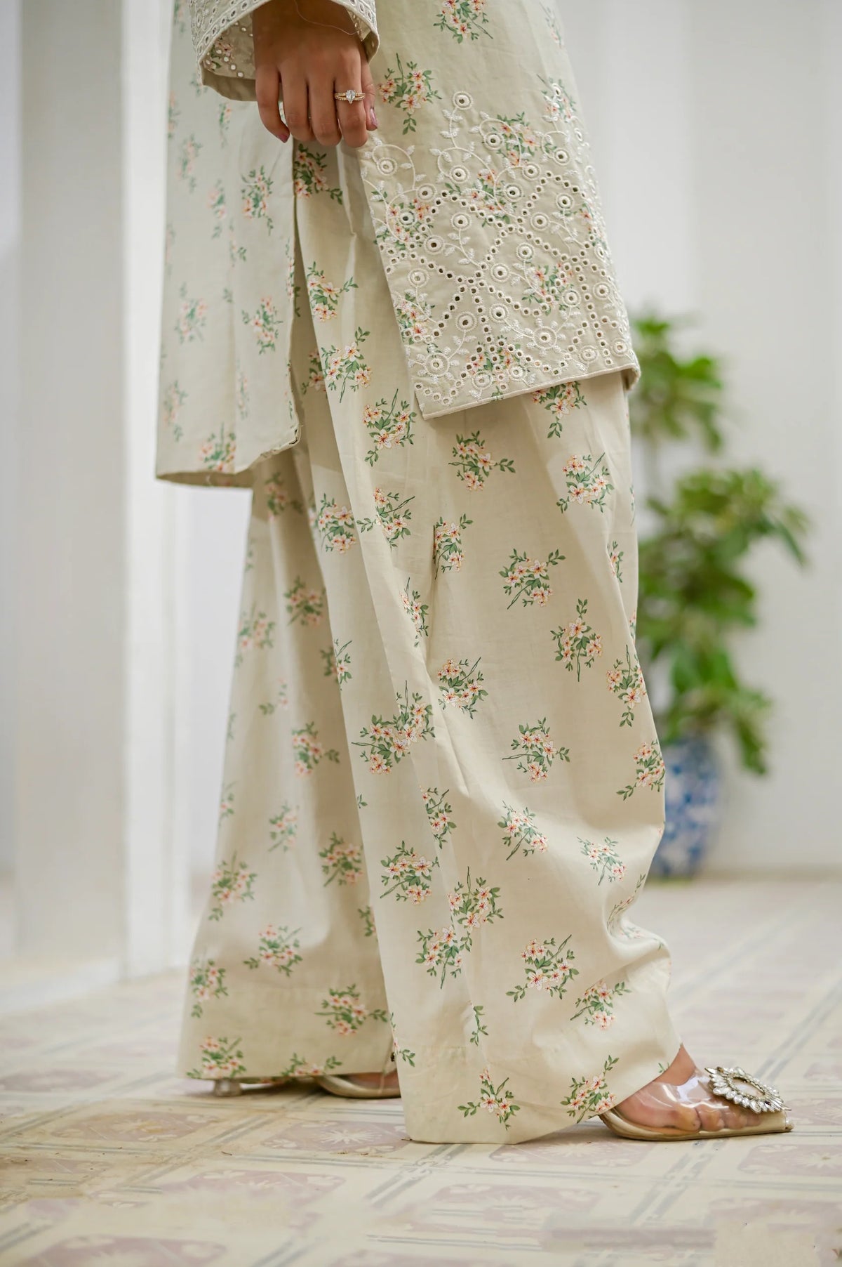 PISTACHIO DUST - Farshi Shalwar Embroidered 3-Piece Lawn Dress