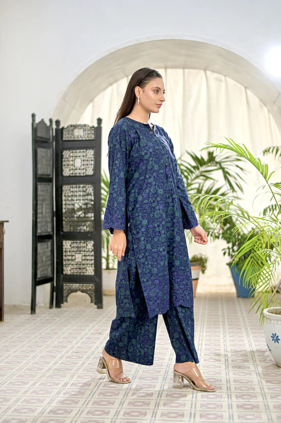 CLARET - Embroidered 2-Piece Lawn Dress