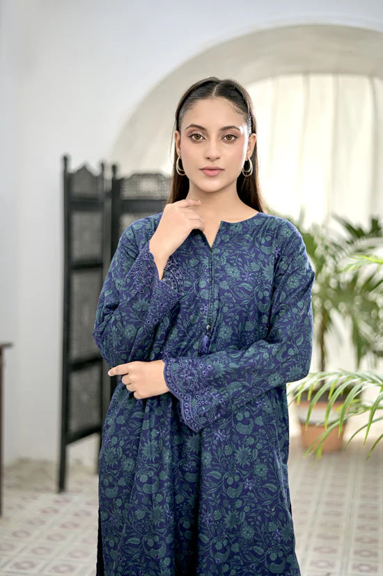 CLARET - Embroidered 2-Piece Lawn Dress