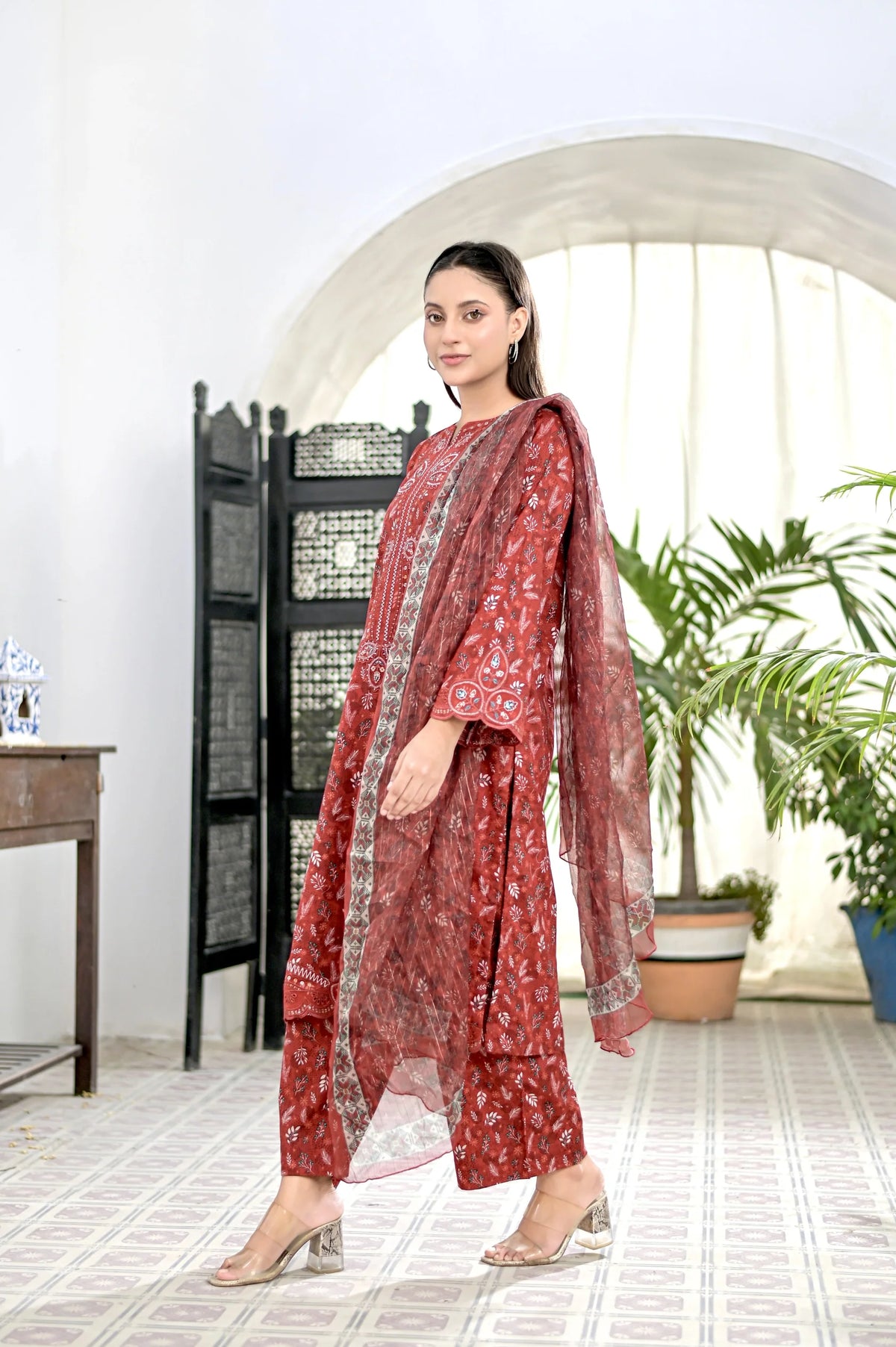 SAIBAH - Embroidered 3-Piece Lawn Dress