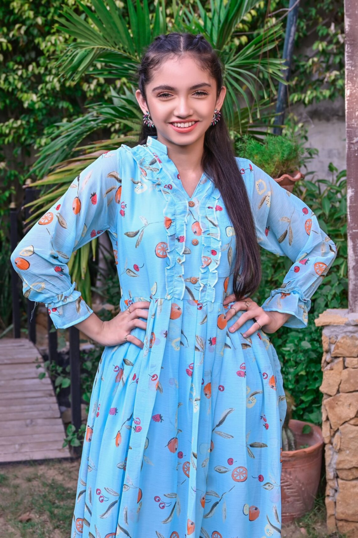 Casual Maxi Dress For Girls # 10204
