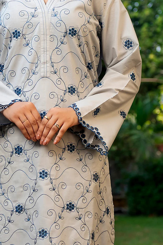 Moonstone Schiffli Lawn Embroidered 2 Piece Dress