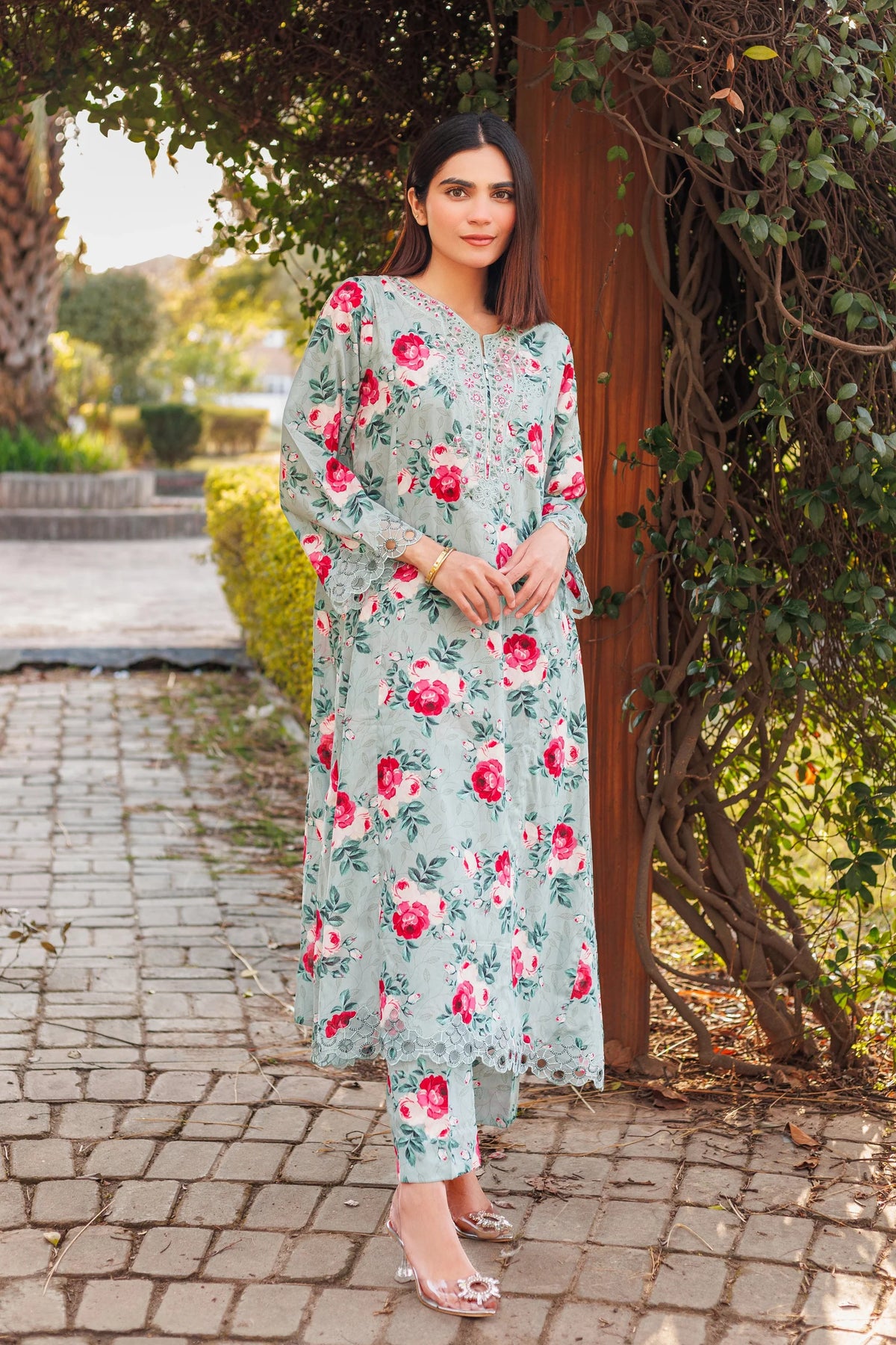Rosewood - Embroidered 2 Piece Stitched Lawn Dress