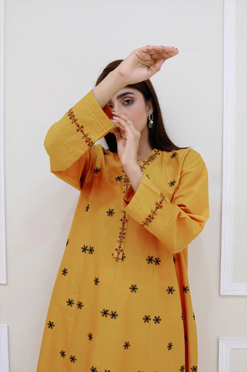 WARISHA 2 Piece Embroidered Lawn Frock