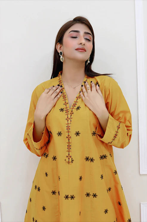 WARISHA 2 Piece Embroidered Lawn Frock