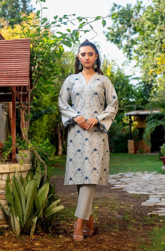 Moonstone Schiffli Lawn Embroidered 2 Piece Dress