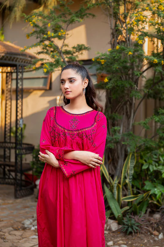 BAHAAR - Embroidered Lawn 2 Piece Dress