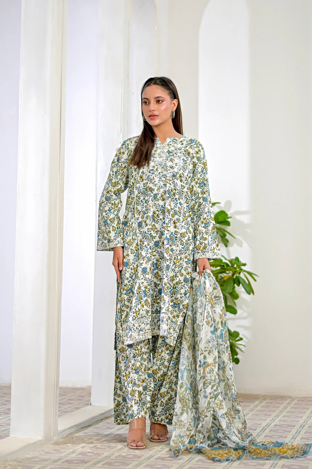 CITRINE - Embroidered 3-Piece Farshi Shalwar Lawn Dress