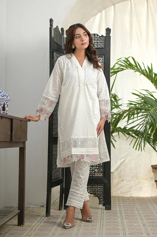 CATMINT - Luxury Embroidered 2-Piece Lawn Dress