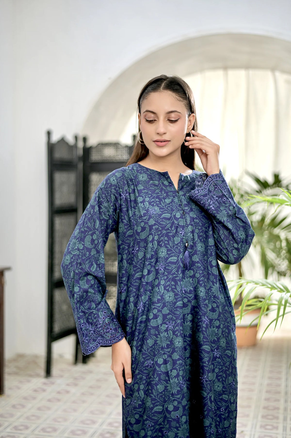 CLARET - Embroidered 2-Piece Lawn Dress