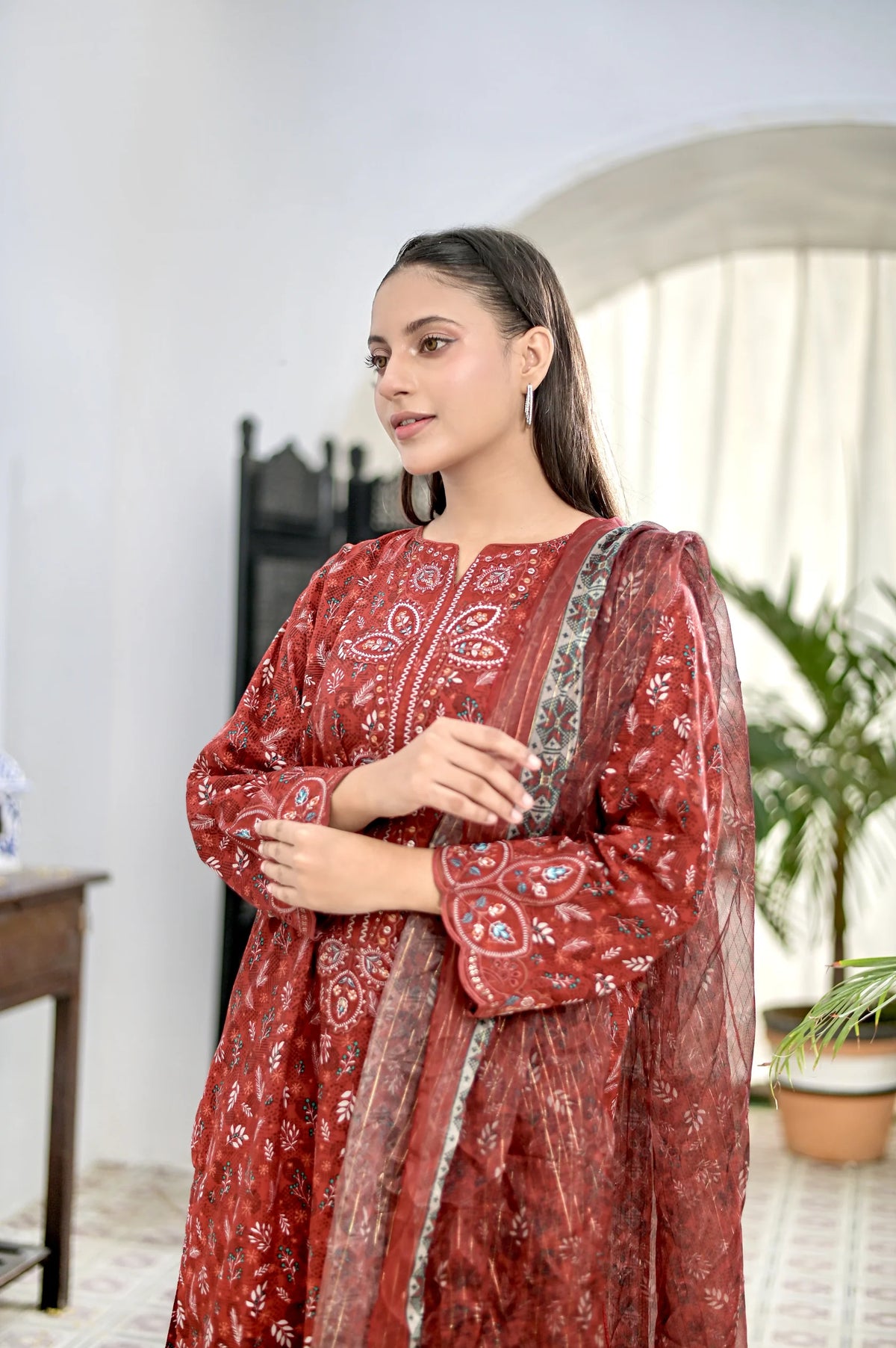 SAIBAH - Embroidered 3-Piece Lawn Dress
